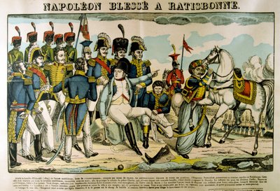 Napoleon såret i Ratisbon, april 1809, c1835 af Francois Georgin