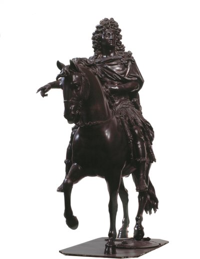 Ridesportræt af kongen af Frankrig Ludvig XIV (bronzeskulptur af Francois Girardon