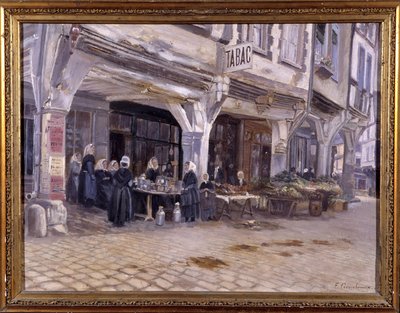 Marked under verandaerne i Dinan - af F. Gombeaux, slutningen af det 19. århundrede af Francois Gombeaux
