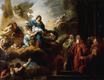 Dauphinens fødsel 22. august 1781 af Francois Guillaume Menageot