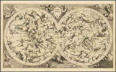 Himmelkort fra 1720 - Hemel Globe. Coeli Enarrant Gloriam Dei af François Halma