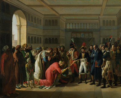 General Bonaparte giver et sværd til militærchefen i Alexandria, juli 1798, 1808 af Francois Henri Mulard
