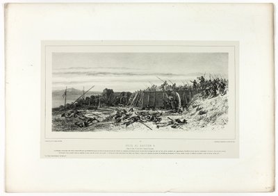 Erobringen af Bastion nr. 9, fra Souvenirs of Italy: The Expedition to Rome af Francois Hippolyte Lalaisse