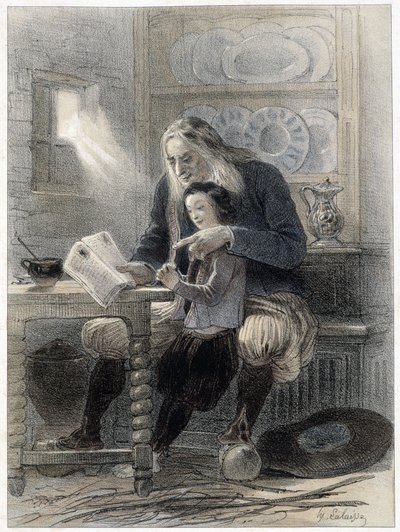 Manden fra Briec (Finistère) - i "" Armorican Gallery"" af Lalaisse og Benoit. af Francois Hippolyte Lalaisse