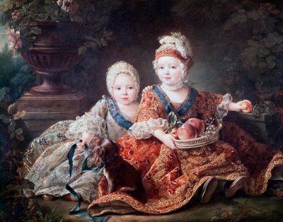 Hertug af Berry (senere Ludvig XVI) og greve af Provence (senere Ludvig XVIII) som børn af Francois Hubert Drouais