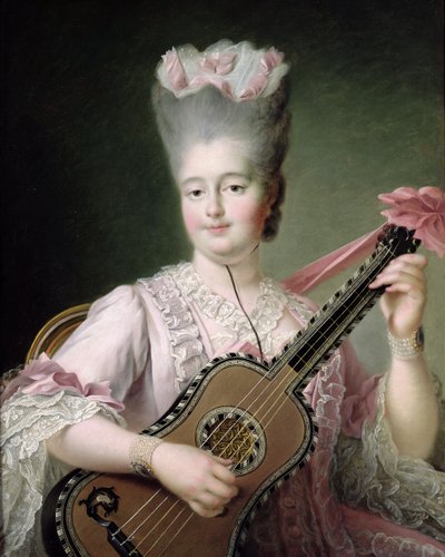 Portræt af Marie-Clothilde af Frankrig (1759-1802), også kendt som Madame Clothilde, dronning af Sardinien, 1775 (efter restaurering) af Francois Hubert Drouais