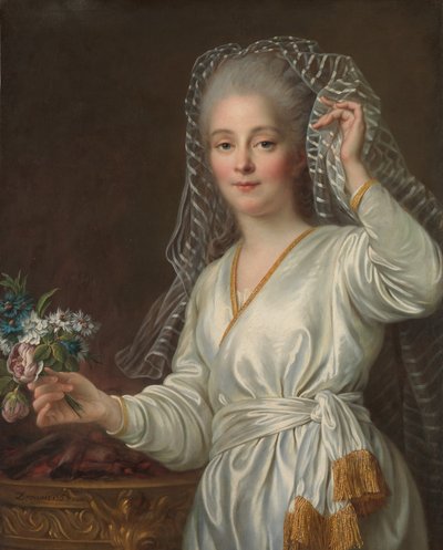 Portræt af en ung kvinde som en vestalsk jomfru, 1767. af Francois Hubert Drouais