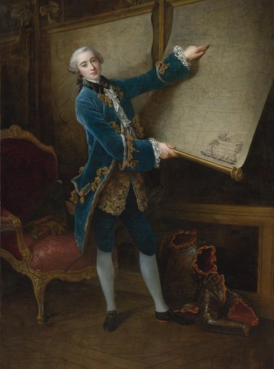 Portræt af Comte de Vaudreuil 1740-1817 af Francois Hubert Drouais