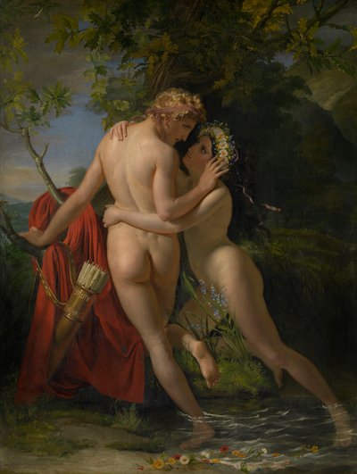 Nymfen Salmacis og hermafroditten af Francois Joseph Navez
