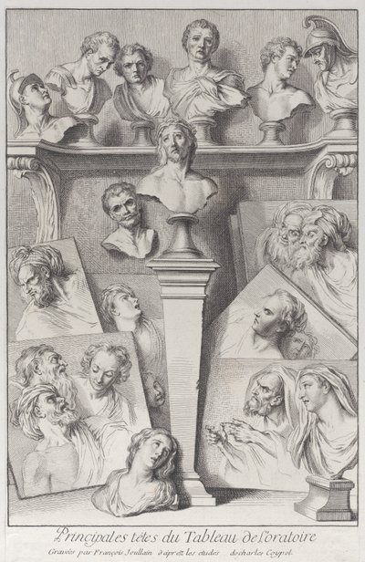 Hoveder efter Ecce Homo, 1720-78. af Francois Joullain