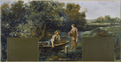 Skitse til rådhuset i Nogent-sur-Marne: Idyl ved vandet af Francois Lafon