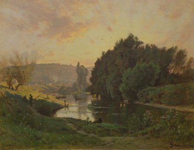 Scene af Bas-Meudon, 1892 af Francois Louis Francais