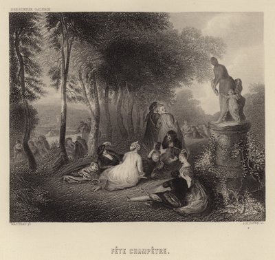 Feltfest af Francois Louis Joseph Watteau