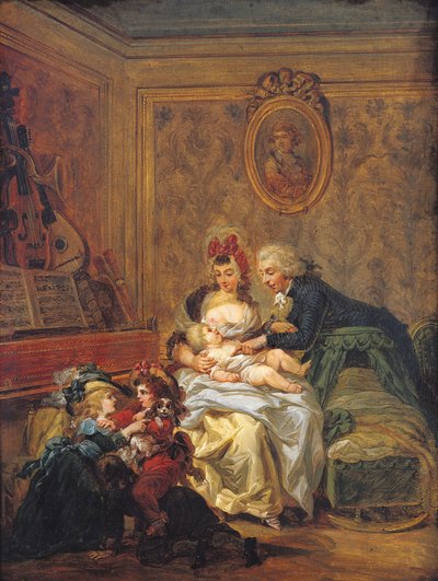 Ægteskabets tilfredshed eller den lykkelige familie af Francois Louis Joseph Watteau