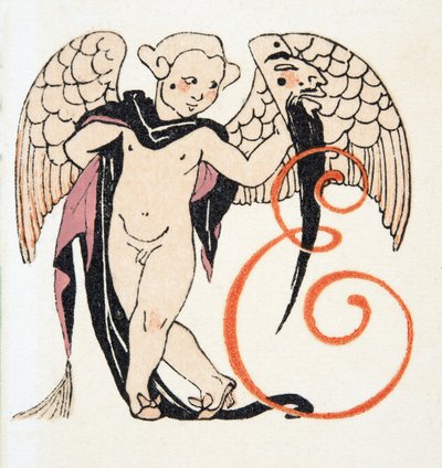 Amor, pub. 1922 (stenciltryk) af Francois Louis Schmied