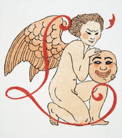 Amor, pub. 1922 (stenciltryk) af Francois Louis Schmied