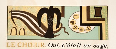 Grafisk illustration fra Prométhée Enchaîné af Aeschylus, pub. 1941 (stenciltryk) af Francois Louis Schmied