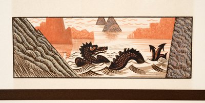 Grafisk illustration fra Prometheus i lænker af Aischylos, udgivet af Aischylos. 1941 (stencilprint) af Francois Louis Schmied