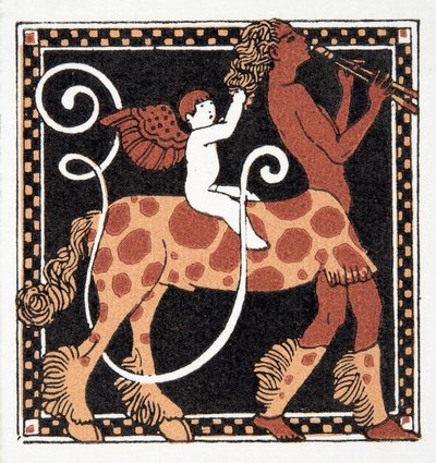 Bogstav U, fra Personages de Comedie, pub. 1922 (stenciltryk) af Francois Louis Schmied