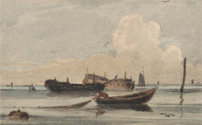 Både på et roligt hav af Francois Louis Thomas Francia