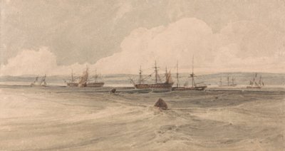Udsigt over Sheerness af Francois Louis Thomas Francia
