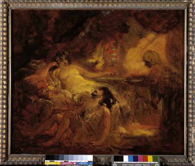 Samson og Dalila (olie på lærred) af Francois Maury