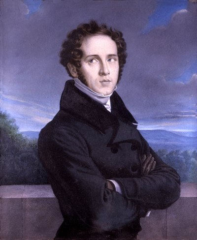 Portræt af Vincenzo Bellini (1801-1835) (olie på lærred) af Francois Millet