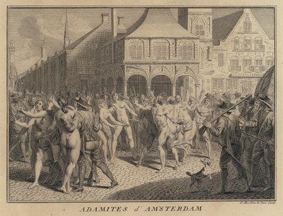 Adamitter på gaden i Amsterdam, Holland af Francois Morellon la Cave