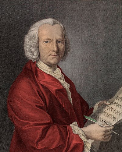 Portræt af Willem af Fesch (1687-1761) gravering af Francois La Cave af Francois Morellon la Cave