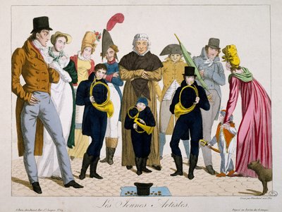 Unge kunstnere, print, Frankrig af Francois Nicolas Martinet