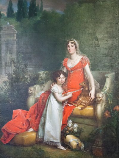 Elisa Bonaparte Baciocchi med sin datter Napoleona Elisa af Baron François Pascal Simon Gérard