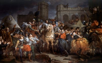 Entrée af Henri IV (1553-1610) i Paris, 22. marts 1594. Maleri af Francois Gerard (1770-1837) af Baron François Pascal Simon Gérard