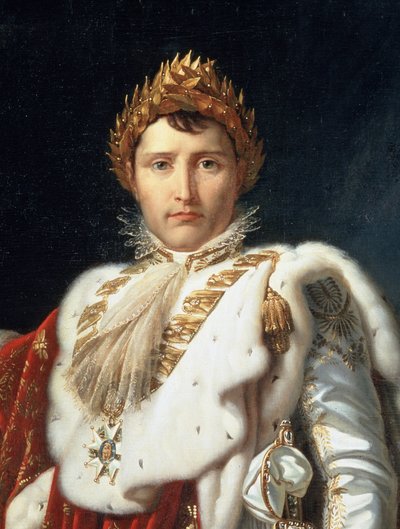 Fuld længde portræt af Napoleon I i kroningskostume, detalje, ca. 1805-10 af Baron François Pascal Simon Gérard