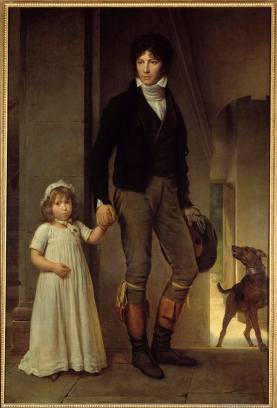 Portræt i fod af maleren Jean Baptiste Isabey (1767-1855) og hans datter Maleri af Francois Gerard (1770-1837) 1795 Søn. 1,94x1,3 m af Baron François Pascal Simon Gérard