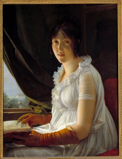 Portræt af Madame Barbier Walbonne (1763-1837) hustru til maleren Jacques Luc Barbier Maleri af Francois Gerard (1770-1837) 1796 Søn. 0,79x0,59 m af Baron François Pascal Simon Gérard