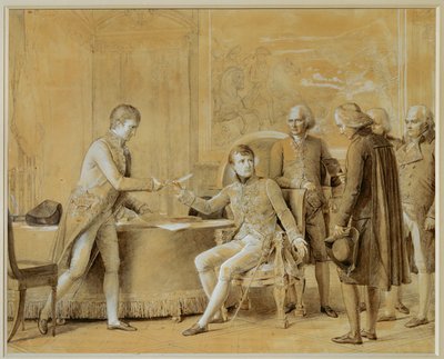 Underskrivelse af traktaten mellem Frankrig og Pavestolen af Francois Pascal Simon Baron Gerard