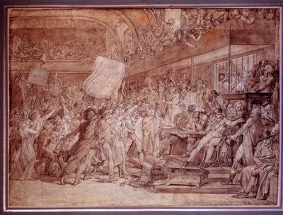 Folket i Paris stormer Tuilerierne den 10. august af Baron François Pascal Simon Gérard