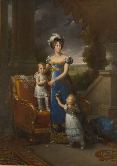 Hertuginde af Berry med børn Louise Marie Thérèse dArtois og Henri dArtois, 1822 af Francois Pascal Simon Gerard