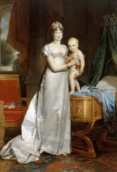 Kejserinde Marie-Louise med kongen af Rom af Francois Pascal Simon Gerard
