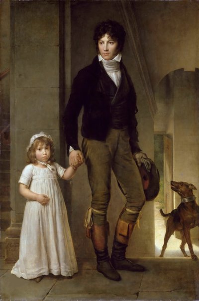 Jean-Baptiste Isabey 1767-1855 og hans datter Alexandrine, 1795. af Francois Pascal Simon Gerard