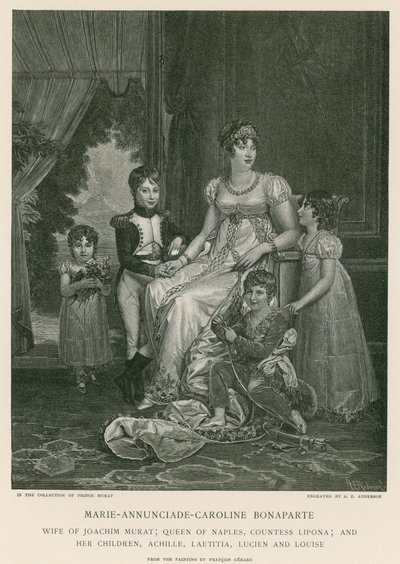 Marie-Annunciade-Caroline Bonaparte af Francois Pascal Simon Gerard