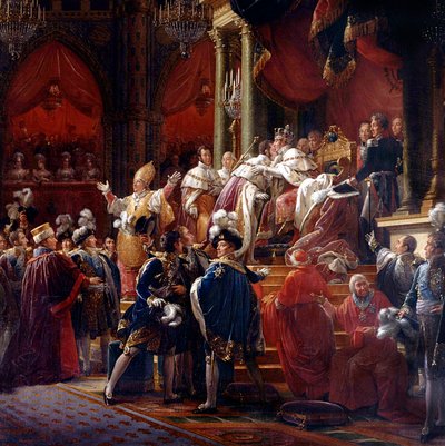 Kroningen af kong Charles X, 29. maj 1825 i Reims-katedralen, ca. 1827 (detaljer) af Francois Pascal Simon Gerard