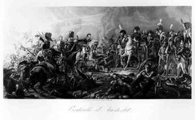 Slaget ved Austerlitz: General Rapp, guvernør i Dantzig (1772-1821) præsenterer den besejrede prins Repnin for Napoleon i 1805 af Francois Pascal Simon after Gerard