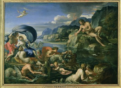 Acis og Galatea gemmer sig fra den gigantiske polyfem af Francois Perrier
