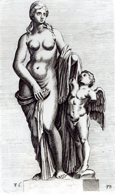 Heavenly Venus, ca. 1653 (radering) (bw foto) af Francois Perrier