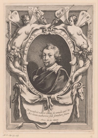 Portræt af Simon Vouet Paris-maler Simon Vouet (titel på objekt) af Francois Perrier