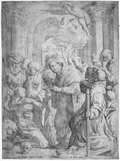 Den sidste nadver af Sankt Hieronymus, 1584-1650. af Francois Perrier