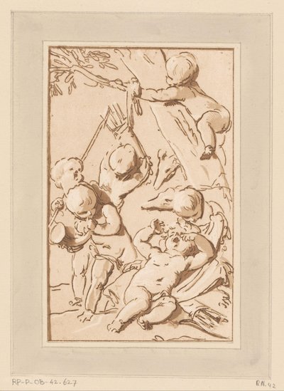 Amors i hvile efter jagten af Francois Philippe Charpentier