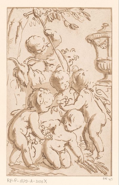 Bacchanal of Amors af Francois Philippe Charpentier