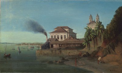 Solar do Unhao, med kirken N. S. de Conceicao da Praia, Salvador da Bahia af Francois Rene Moreaux